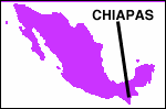 Map showing location of Chiapas