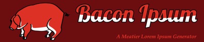 Bacon ipsum banner