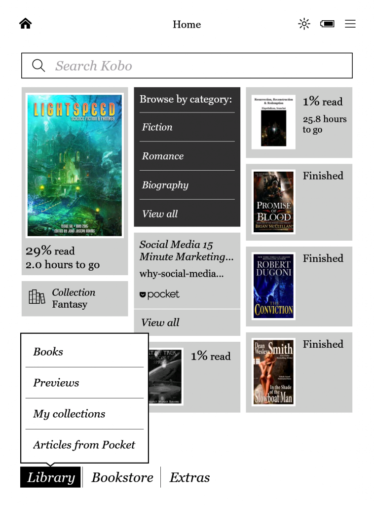 collections on kobo